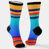 Chaussette Dégradé bleu + bandes (Angulaire)