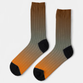 Chaussette dégradé Brown, gris et orange rouillé. (Gauche)
