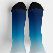 Chaussette Dégradé de bleu océan clair à foncé (Haut)