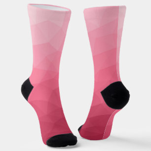 Chaussette Dégradé géométrique en maille de motif rose clair