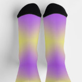 Chaussette Dégradé Motif de diamant jaune à violet (Haut)