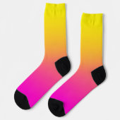 Chaussette Dégradé Néon Jaune Rose Clair (Gauche)