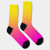 Chaussette Dégradé Néon Jaune Rose Clair (Droite)
