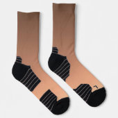 Chaussette Dégradé pêche - clair à profond | Humeurs saisonni (Droite)