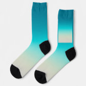 Chaussette Dégradé sarcelle moderne ombré (Gauche)
