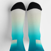 Chaussette Dégradé sarcelle moderne ombré (Haut)