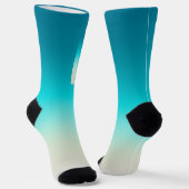 Chaussette Dégradé sarcelle moderne ombré (Angulaire)