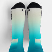 Chaussette Dégradé sarcelle moderne ombré (Haut)