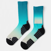 Chaussette Dégradé sarcelle moderne ombré (Gauche)