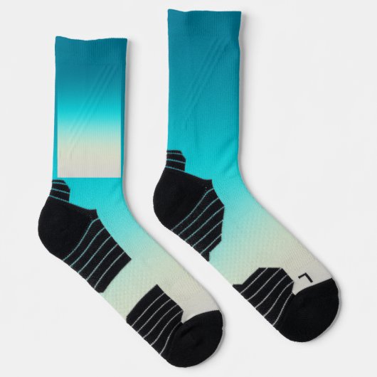 Chaussette Dégradé sarcelle moderne ombré (Droite)