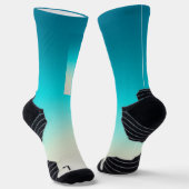 Chaussette Dégradé sarcelle moderne ombré (Angulaire)