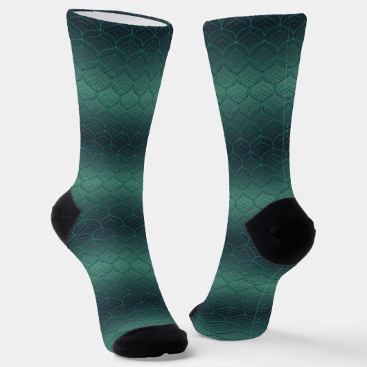 Chaussette Dégradé vert dans le style art déco. (Angulaire)