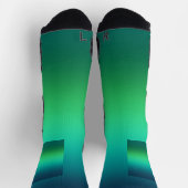 Chaussette Dégradé Vert Sarcelle Abstrait Fond Moderne (Haut)