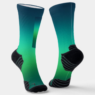 Chaussette Dégradé Vert Sarcelle Abstrait Fond Moderne