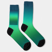 Chaussette Dégradé Vert Sarcelle Abstrait Fond Moderne (Droite)