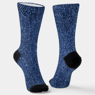 Chaussette Denim Blue Jeans Graphisme Design élégant