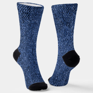 Chaussette Denim Blue Jeans Graphisme Design élégant