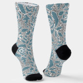 Chaussette Dentelle abstraite sans couture romantique rétro b (Angulaire)