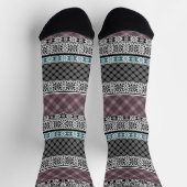 Chaussette Dentelle patchwork noir et blanc (Haut)