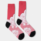 Chaussette Dentelle rouge (Droite)
