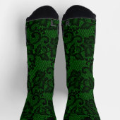 Chaussette Dentelle Vert Et Noir De Faux (Haut)