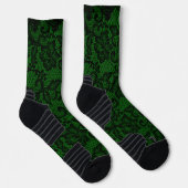 Chaussette Dentelle Vert Et Noir De Faux (Droite)