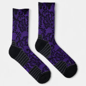 Chaussette Dentelle violette Et noire (Droite)