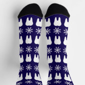 Chaussette Dentistes de Noël Dents et flocons de neige (Haut)