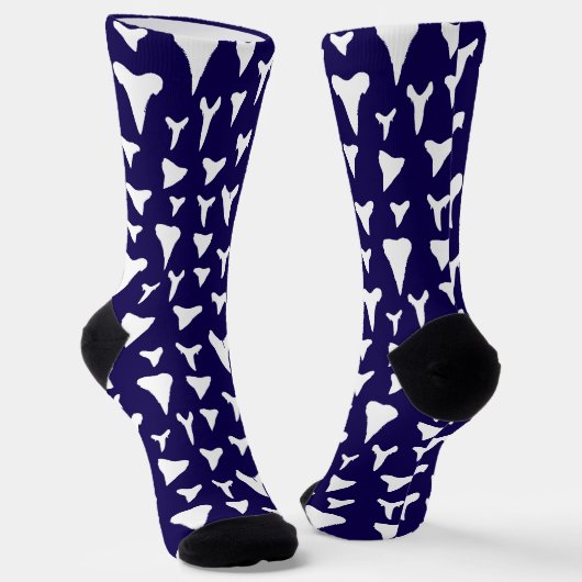 Chaussette Dents de requin Motif bleu et blanc (Angulaire)