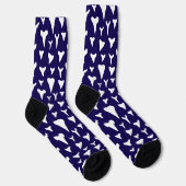 Chaussette Dents de requin Motif bleu et blanc (Droite)