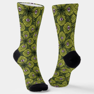 Chaussette Déplaisant mignon Plante printemps vert Imaginaire