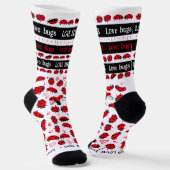 Chaussette Des chaussettes de Saint Valentin. Amour fou bugs (Angulaire)