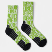 Chaussette Des chaussettes vertes fraîches avec "Live Love Li (Droite)
