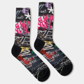 Chaussette des écrits colorés et fous (Droite)