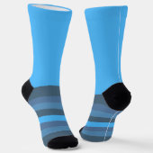 Chaussette Des rayures secrètes en bleu maya (Angulaire)