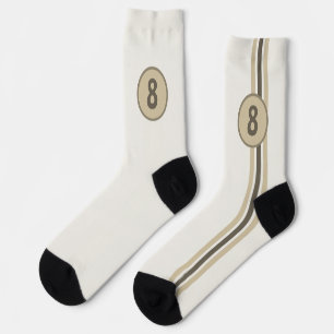 Chaussette Design 8 en beige sur sable avec rayures