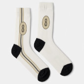 Chaussette Design 8 en beige sur sable avec rayures (Droite)