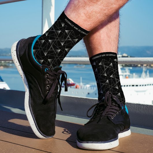 Chaussette Design Abstrait moderne Motif noir blanc personnal