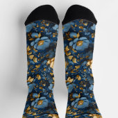 Chaussette Design bleu et jaune (Haut)