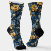Chaussette Design bleu et jaune (Angulaire)