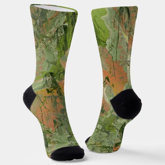 Chaussette Design Camouflage moderne Ajouter votre initiale (Angulaire)