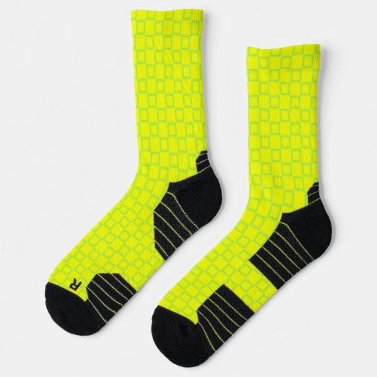 Chaussette Design classique de l'équipe d'athlétisme Jaune Ch (Gauche)