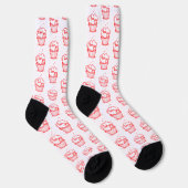 Chaussette Design de coeurs rouges créatifs (Droite)