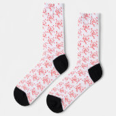 Chaussette Design de coeurs rouges créatifs (Gauche)