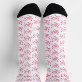 Chaussette Design de coeurs rouges créatifs (Haut)