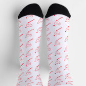 Chaussette Design de coeurs rouges créatifs (Haut)