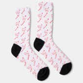 Chaussette Design de coeurs rouges créatifs (Droite)