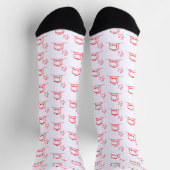 Chaussette Design de coeurs rouges créatifs (Haut)