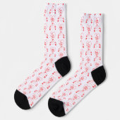 Chaussette Design de coeurs rouges créatifs (Gauche)