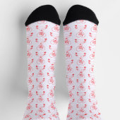 Chaussette Design de coeurs rouges créatifs (Haut)